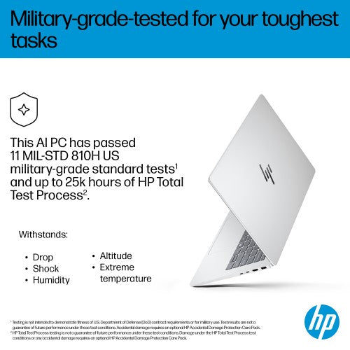 HP OmniBook 7 AI 14-fr0004na Intel Core Ultra 7 255U Laptop 35.6 cm (14") 2K 16 GB LPDDR5-SDRAM 1 TB SSD Wi-Fi 7 (802.11be) Windows 11 Home AI PC Silver