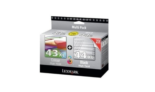 Lexmark 80D2966/43XL+44XL Printhead cartridge multi pack black + color 300+500 pg Pack=2 for Lexmark X 9350/Z 1520
