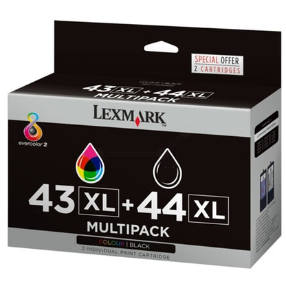 Lexmark 80D2966/43XL+44XL Printhead cartridge multi pack black + color 300+500 pg Pack=2 for Lexmark X 9350/Z 1520