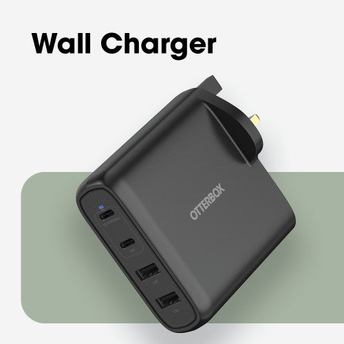 OtterBox Standard UK Wall Charger 100W - 2X USB-C + 2X USB-A USB-PD