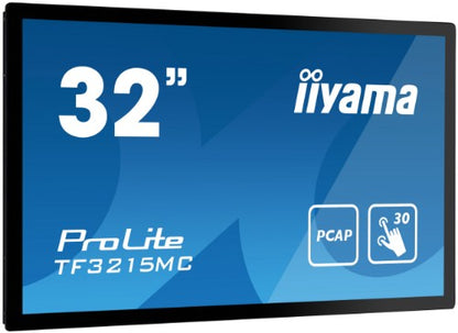 iiyama ProLite TF3215MC-B2 computer monitor 80 cm (31.5") 1920 x 1080 pixels Full HD LED Touchscreen Kiosk Black