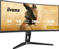 iiyama G-MASTER GCB3486WQSCP-B1 computer monitor 86.4 cm (34") 3440 x 1440 pixels UltraWide Quad HD Black