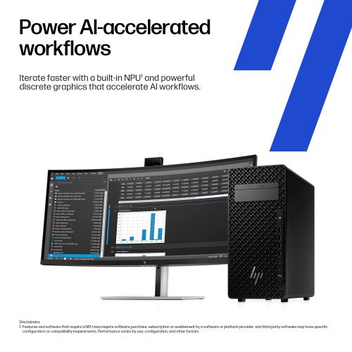 HP Z2 Tower G1i Intel Core Ultra 7 265 32 GB DDR5-SDRAM 1 TB SSD NVIDIA RTX A1000 Windows 11 Pro Workstation AI Workstation, AI PC Black