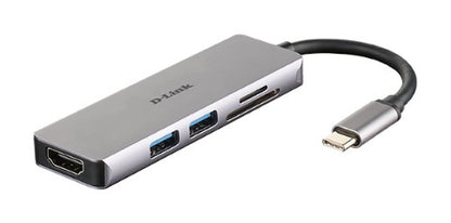D-Link 5-in-1 USB-C Hub with HDMI and SD/microSD Card Reader