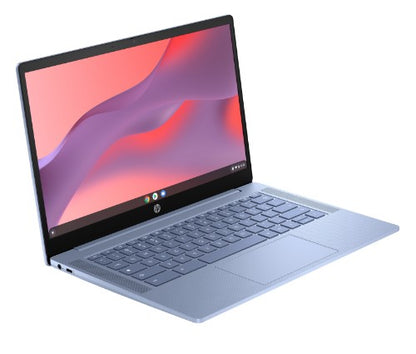 HP Chromebook 14a-nf0002na Intel® N N100 35.6 cm (14") HD 4 GB LPDDR5-SDRAM 128 GB eUFS Wi-Fi 6E (802.11ax) ChromeOS Silver
