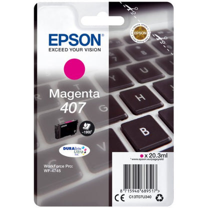 Epson C13T07U340/407 Ink cartridge magenta, 1.9K pages ISO/IEC 19752 20,3ml for Epson WF 4745