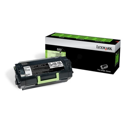 Lexmark 52D2000/522 Toner-kit black return program, 6K pages ISO/IEC 19752 for Lexmark MS 810/811