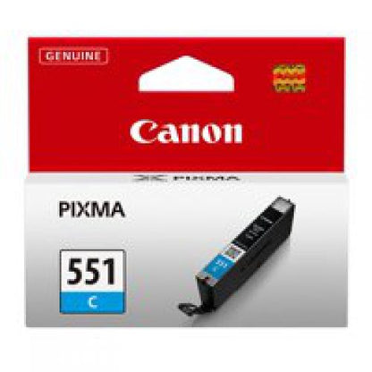 Canon 6509B001/CLI-551C Ink cartridge cyan, 332 pages ISO/IEC 24711 121 Photos 7ml for Canon Pixma IP 8700/IX 6850/MG 5450/MG 6350/MX 725