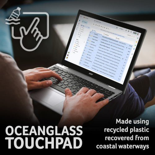 Acer Chromebook NX.KYTEK.003 laptop Intel® N N100 30.5 cm (12") Touchscreen WUXGA 4 GB LPDDR5-SDRAM 128 GB eMMC Wi-Fi 6E (802.11ax) ChromeOS Silver