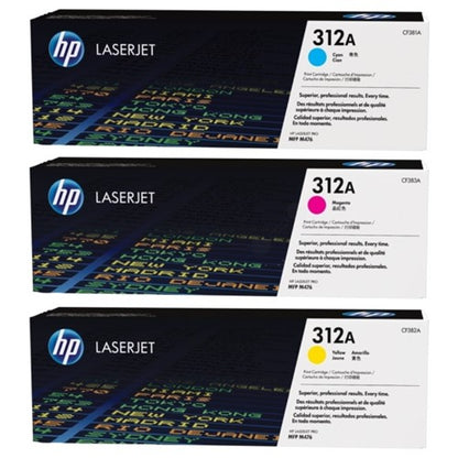 HP CF440AM/312A Toner cartridge MultiPack cyan magenta yellow, 3x2.7K pages ISO/IEC 19798 Pack=3 for HP CLJ Pro M 476