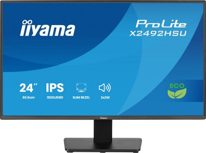 iiyama ProLite X2492HSU-B1 computer monitor 61 cm (24") 1920 x 1080 pixels Full HD LED Black