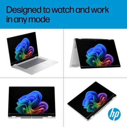 HP OmniBook X Flip Next Gen AI 16-as0010na Copilot+ PC Intel Core Ultra 7 258V Hybrid (2-in-1) 40.6 cm (16") Touchscreen 2K 32 GB LPDDR5x-SDRAM 1 TB SSD Wi-Fi 7 (802.11be) Windows 11 Home Silver