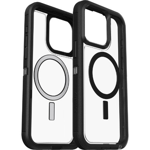 OtterBox Defender XT Series for iPhone 15 Pro Max, Dark Side (Clear / Black)