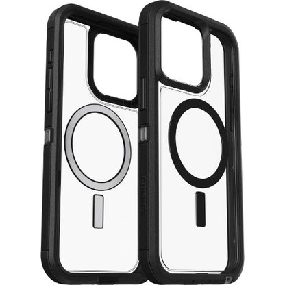 OtterBox Defender XT Series for iPhone 15 Pro Max, Dark Side (Clear / Black)