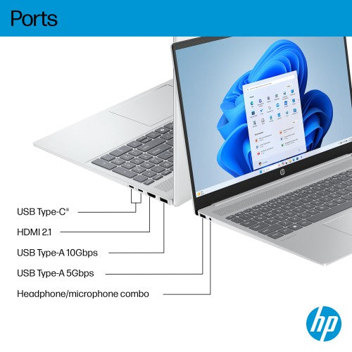 HP OmniBook 5 AI 16-af1000na Intel Core Ultra 7 255U Laptop 40.6 cm (16") 2K 16 GB LPDDR5x-SDRAM 1 TB SSD Wi-Fi 6 (802.11ax) Windows 11 Home AI PC Silver