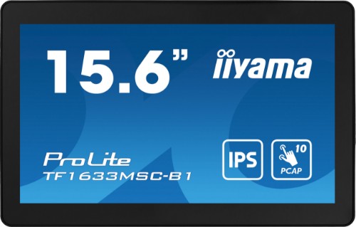 iiyama ProLite TF1633MSC-B1 computer monitor 39.6 cm (15.6") 1920 x 1080 pixels Full HD Touchscreen Black