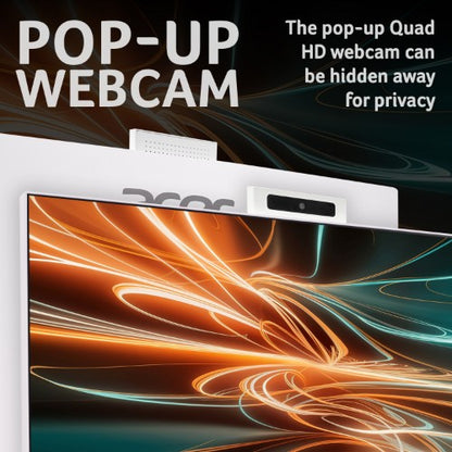 Acer Aspire C27-A All-in-One Desktop - Intel Core i7-1355U, 8GB, 1TB SSD, Integrated Graphics, 27" Full HD, Windows 11, White