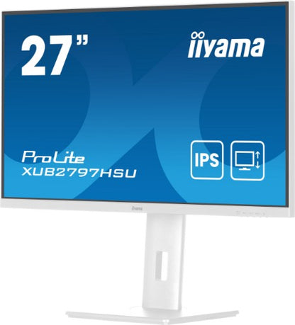 iiyama ProLite XUB2797HSU-W2 computer monitor 68.6 cm (27") 1920 x 1080 pixels Full HD LED White