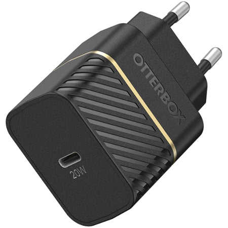 OtterBox EU Wall Charger 20W - 1X USB-C 20W USB-PD + USB C-C Cable 1m, black
