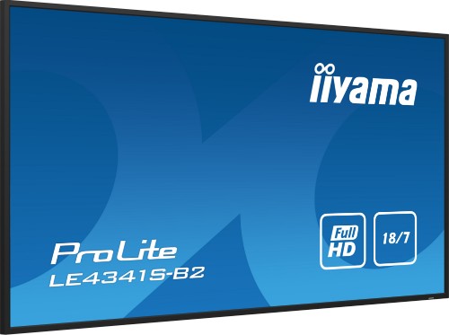 iiyama PROLITE LE4341S-B2 Digital signage flat panel 108 cm (42.5") LCD 350 cd/m² Full HD Black 18/7