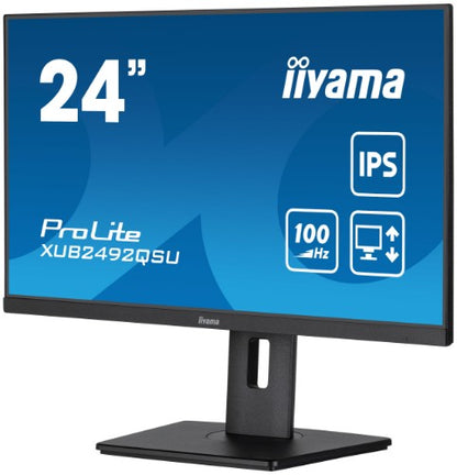 iiyama ProLite XUB2492QSU-B1 computer monitor 60.5 cm (23.8") 2560 x 1440 pixels Quad HD LED Black