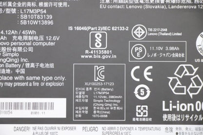 Lenovo 5B10W13896 laptop spare part Battery