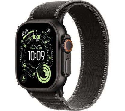 Apple Watch Ultra 3 GPS + Cellular 49mm Black Titanium Case with Black/Charcoal Trail Loop - M/L
