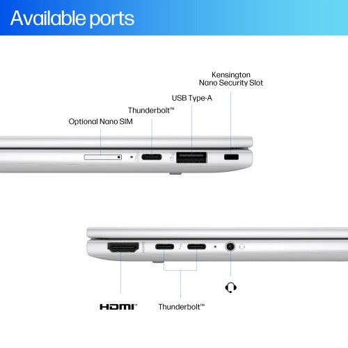 HP EliteBook X Flip G1i 14 inch Notebook Next Gen AI PC Wolf Pro Security Edition Copilot+ PC Intel Core Ultra 7 268V 35.6 cm (14") Touchscreen 2.5K 32 GB LPDDR5x-SDRAM Wi-Fi 7 (802.11be) Windows 11 Pro