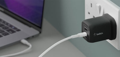 Belkin WCH013MYBK mobile device charger Universal Black AC Fast charging Indoor