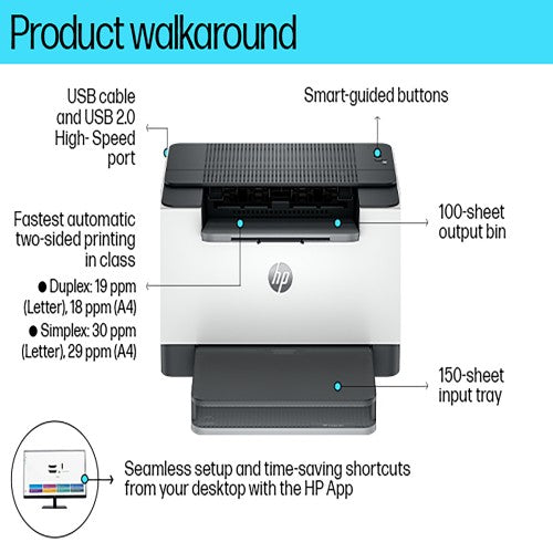 HP LaserJet M209d Black and white Printer, Duplex