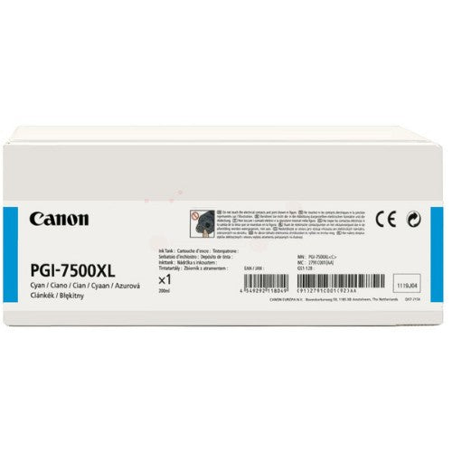 Canon 2791C001/PGI-7500C Printhead cartridge cyan, 16.5K pages for Canon WG 7550