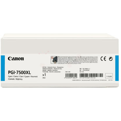 Canon 2791C001/PGI-7500C Printhead cartridge cyan, 16.5K pages for Canon WG 7550