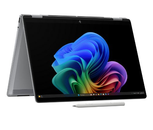 HP OmniBook X Flip Next Gen AI 14-fk0010na Copilot+ PC AMD Ryzen AI 7 350 Hybrid (2-in-1) 35.6 cm (14") Touchscreen 2K 32 GB LPDDR5x-SDRAM 1 TB SSD Wi-Fi 6E (802.11ax) Windows 11 Home Silver