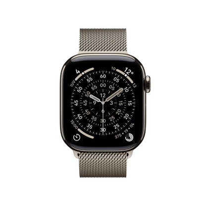 Apple Watch Series 11 GPS + Cellular 42mm Natural Titanium Case with Natural Milanese Loop