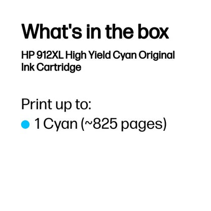HP 3YL81AE/912XL Ink cartridge cyan high-capacity, 825 pages 9.9ml for HP OJ Pro 8010/e/8020