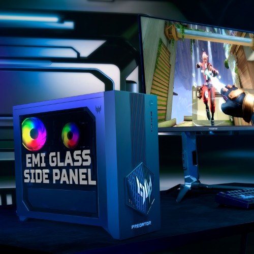 Acer Predator PO3-665 Gaming Desktop - Intel Core i5-14400F, 16GB RAM, 512GB SSD, NVIDIA GeForce RTX 5060, Windows 11, Black