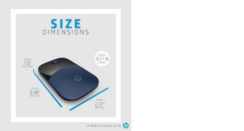 HP Z3700 Blue Wireless Mouse