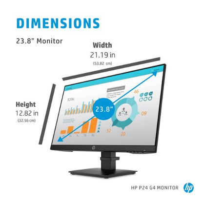 HP P-Series P24 G4 computer monitor 60.5 cm (23.8") 1920 x 1080 pixels Full HD