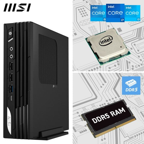 MSI Pro DP21 14M Intel Core 7 14700, Desktop PC, DP21 14M, SFF, Mini Computer, HTPC, (16GB RAM, 1TB Storage, Windows 11 ), Intel Graphics/DDR5/Dual HDMI/Dual LAN/WiFi 6E/BT 5.3