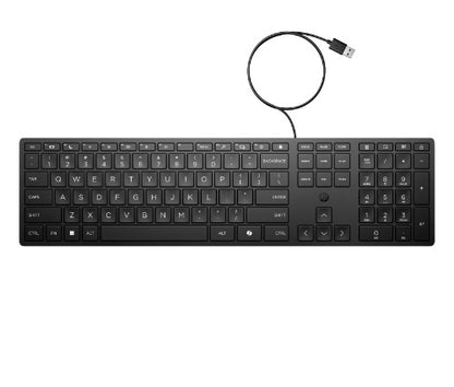 HP INC. keyboard Office USB Black