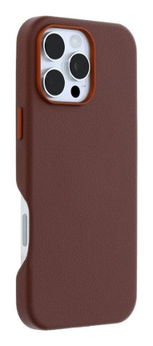 OtterBox Symmetry Series Cactus Leather for MagSafe for iPhone 16 Pro Max, Rich Adobe