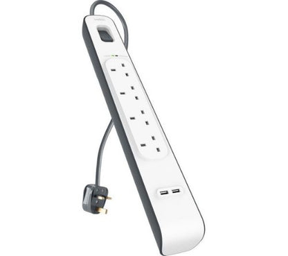 Belkin BSV401AF2M surge protector White 4 AC outlet(s) 2 m