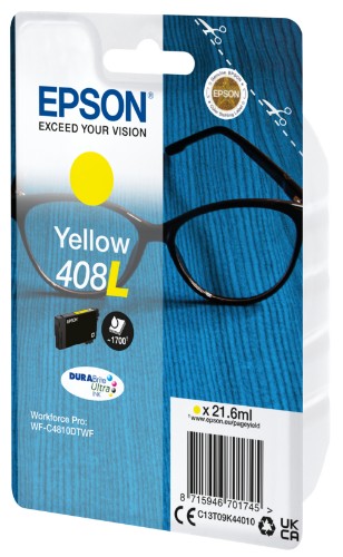 Epson C13T09K44010/408L Ink cartridge yellow high-capacity, 1.7K pages 21,6ml for Epson WF-C 4810
