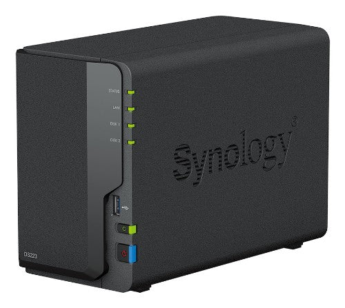 Synology DiskStation DS223 NAS Mini Tower Realtek RTD1619B 2 GB DDR4 24 TB HDD DiskStation Manager Black