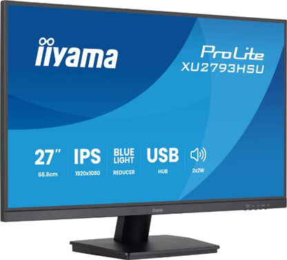 iiyama ProLite XU2793HSU-B7 computer monitor 68.6 cm (27") 1920 x 1080 pixels Full HD LED Black