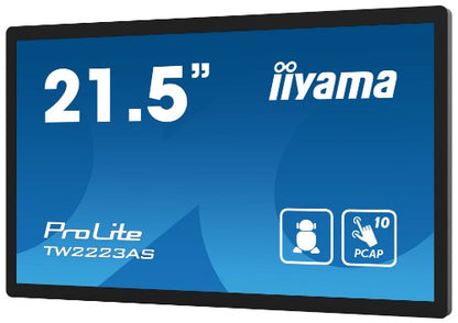 iiyama TW2223AS-B2 computer monitor 54.6 cm (21.5") 1920 x 1080 pixels Full HD Touchscreen Black