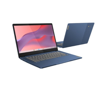 Lenovo IdeaPad Slim 3 Chrome 14M868 MediaTek Kompanio 520 Chromebook 35.6 cm (14") Full HD 4 GB LPDDR4x-SDRAM 64 GB eMMC Wi-Fi 6 (802.11ax) ChromeOS UK English Blue