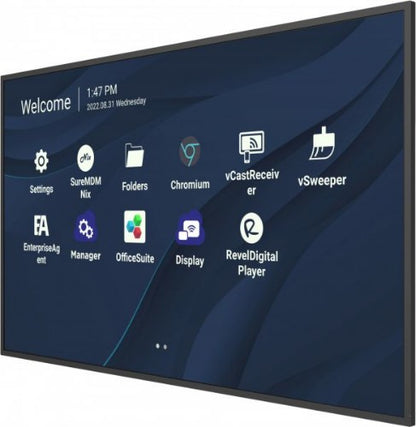 Viewsonic CDE9830 Signage Display 2.49 m (98") Wi-Fi 500 cd/m² 4K Ultra HD Black Built-in processor Android 11