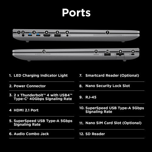 HP ZBook Power G11 Intel Core Ultra 9 185H Mobile workstation 40.6 cm (16") WQXGA 32 GB DDR5-SDRAM 1 TB SSD NVIDIA RTX 2000 Ada Wi-Fi 6E (802.11ax) Windows 11 Pro AI Workstation, AI PC Silver