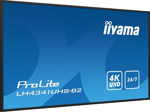 iiyama LH4341UHS-B2 Signage Display 108 cm (42.5") LCD 500 cd/m² 4K Ultra HD Built-in processor Android 8.0 24/7